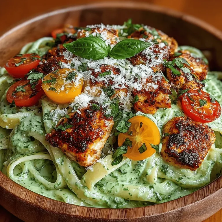 Creamy Avocado Chicken Pasta is not just another pasta dish; it’s a vibrant and health-conscious meal that is quickly becoming a favorite among home cooks and food enthusiasts alike. This dish stands out due to its luscious avocado sauce, which replaces traditional heavy cream, offering a velvety texture without the guilt. Combining tender chicken, perfectly cooked pasta, and a rich, green sauce, this recipe is sure to please even the pickiest eaters, making it an excellent choice for family dinners or impressing guests.