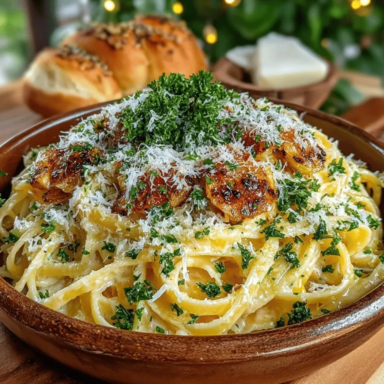 There’s something truly magical about a plate of creamy pasta, especially when it’s infused with the rich, aromatic essence of roasted garlic. As a food enthusiast and devoted home cook, I’ve often found myself gravitating towards comforting dishes that do more than just satiate an appetite; they also warm the heart and evoke cherished memories. This Creamy Roasted Garlic Alfredo Pasta is one such dish that has been a staple in my kitchen for years, bringing back fond recollections of family gatherings and cozy evenings spent around the dinner table. Each bite is a reminder of shared stories, laughter, and the simple joy that good food can bring into our lives.