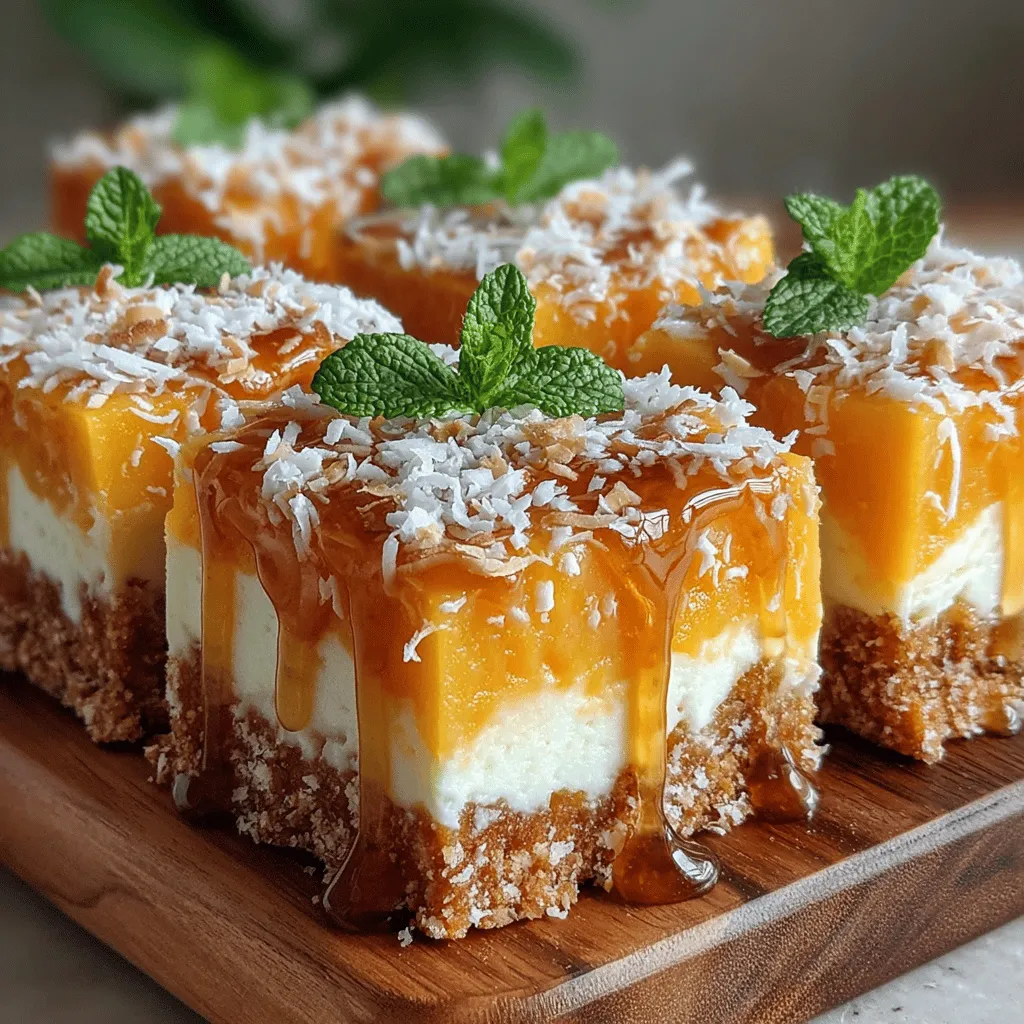 As the warm sun graces us with its presence and summer beckons with promises of relaxation and fun, there's nothing quite like indulging in refreshing treats that awaken the senses. Among the myriad of options available, tropical flavors stand out for their ability to transport you to a sun-soaked beach with every bite. One such delightful option is the Tropical Bliss Frozen Mango Coconut Bars—a dessert that not only tantalizes the taste buds but also offers a healthy alternative to traditional sweets.