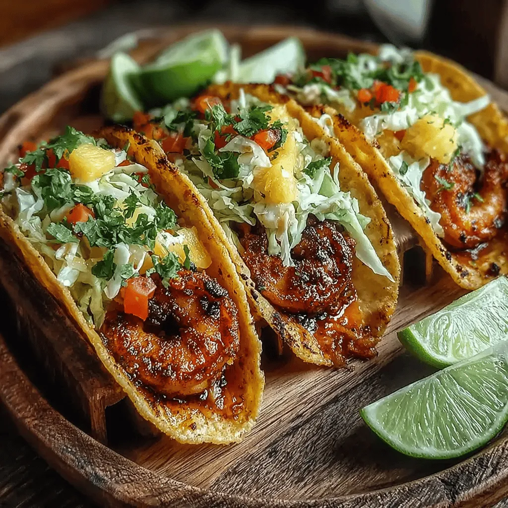 When it comes to vibrant, mouthwatering dishes that evoke the warmth of the tropics, Tropical Shrimp Fiesta Tacos stand out as a delightful choice. This dish combines tender, marinated shrimp with a zesty pineapple slaw, all nestled within soft tortillas, creating a tantalizing experience for the taste buds. Each bite bursts with fresh, bold flavors that transport you to sun-kissed beaches, making it the perfect meal for summer gatherings or a cozy night in.