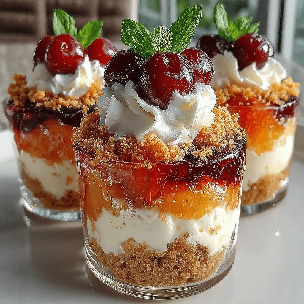 Cherry Bliss Parfaits are a delightful dessert that perfectly captures the essence of summer with their vibrant colors and luscious flavors. This layered treat combines the tartness of fresh cherries with the creamy decadence of whipped cream and cream cheese, all nestled between crunchy layers of granola or crushed cookies. Not only are these parfaits visually stunning, but they are also incredibly easy to prepare, making them a go-to option for gatherings, celebrations, or even a simple weeknight indulgence.