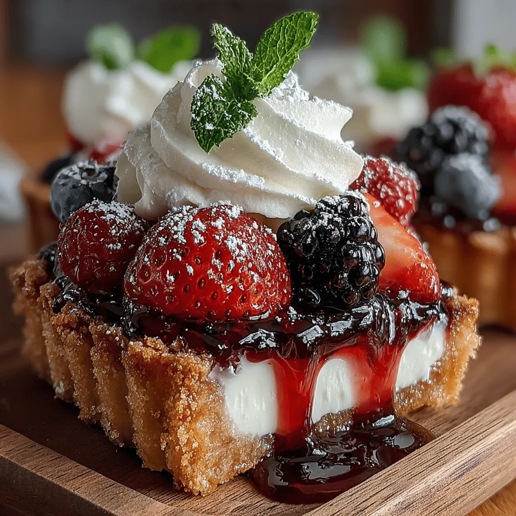 Indulging in a delicious dessert doesn’t have to be complicated, especially when it involves these delightful Mini Berry Ice Cream Tarts. This recipe is a celebration of fresh flavors, featuring a crunchy almond flour crust, a sweet and tangy berry filling, and creamy vanilla ice cream. Ideal for summer gatherings or as a refreshing treat on a warm day, these mini tarts are not only visually appealing but also easy to make. With their vibrant colors and harmonious blend of textures, they promise to impress your guests or simply satisfy your sweet tooth.