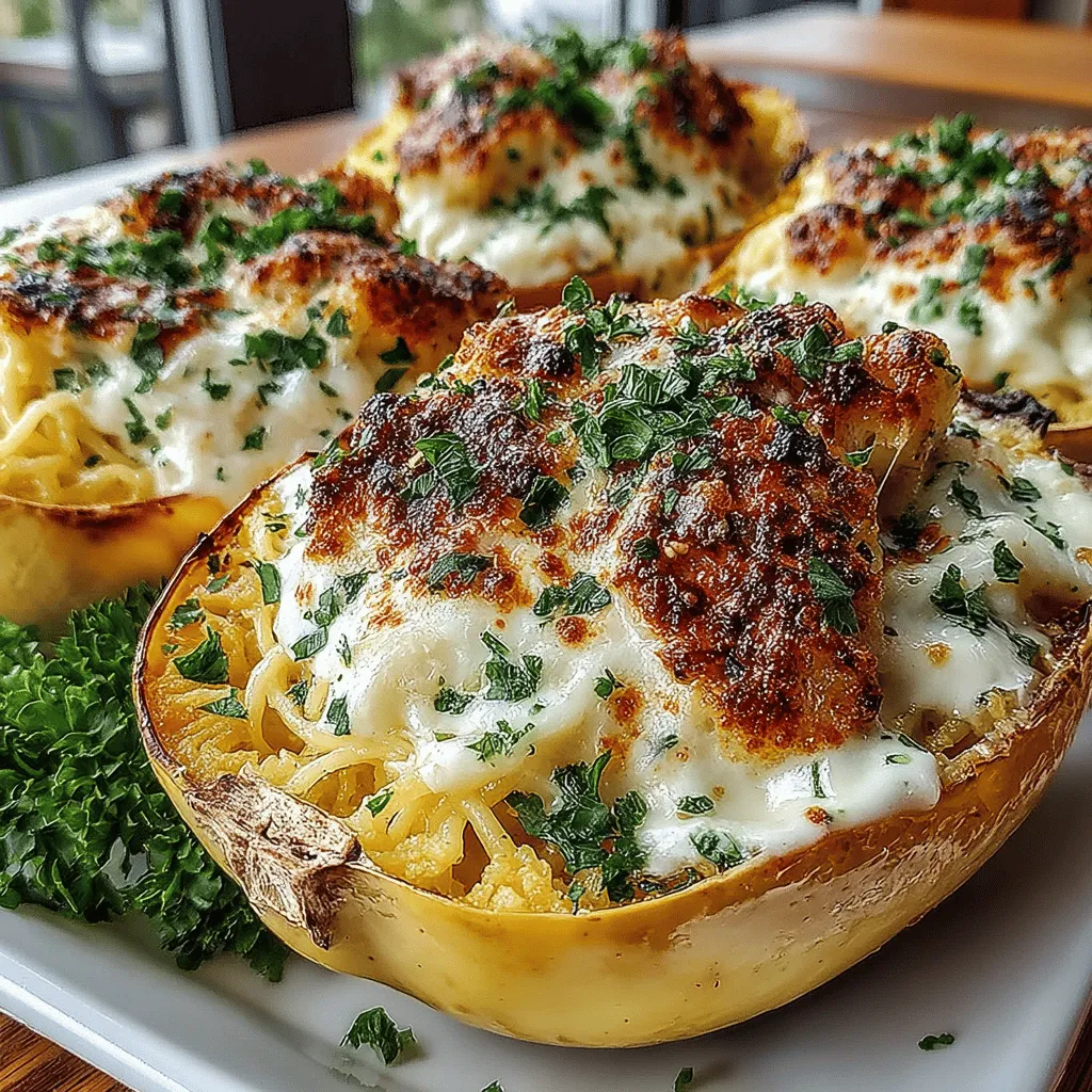 Before diving into the preparation of the Creamy Spaghetti Squash Alfredo Boats, preheating your oven is a crucial first step. Setting your oven to 400°F (200°C) allows it to reach the right temperature for roasting the spaghetti squash effectively. Proper oven temperature is vital as it ensures even cooking and caramelization, which enhances the flavor of the squash. A well-preheated oven helps achieve that perfect tender texture while creating a beautifully roasted exterior.