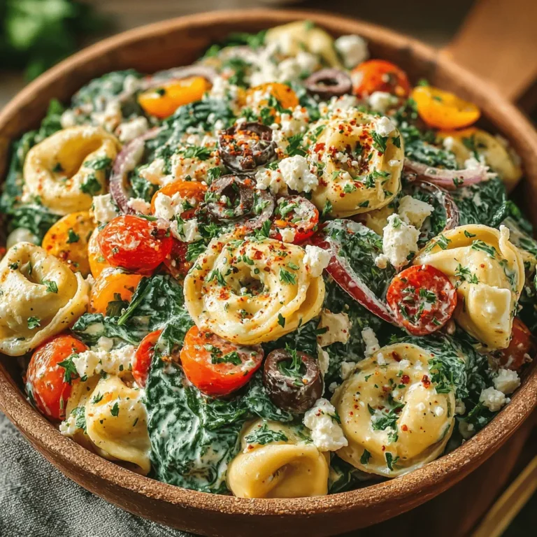 When it comes to summer gatherings or casual weeknight dinners, a salad that strikes the perfect balance between flavor, texture, and nutrition is a must-have. Enter the Creamy Spinach Tortellini Salad, a vibrant dish that combines the delightful chewiness of tortellini with the freshness of spinach and a rich, creamy dressing. This salad is not just a feast for the eyes; it’s a harmonious blend of ingredients that come together to create a satisfying meal, whether served as a main dish or a side.