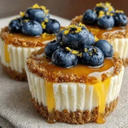 If you’re searching for a refreshing and delicious dessert that perfectly combines tart and sweet flavors, look no further than Zesty Lemon Blueberry Delight Cups. This delightful treat showcases the vibrant flavors of zesty lemon and juicy blueberries, all nestled in a creamy filling and a buttery graham cracker crust. Ideal for summer gatherings, family celebrations, or simply as a delightful finish to a weekday meal, these cups are sure to impress anyone who takes a bite.