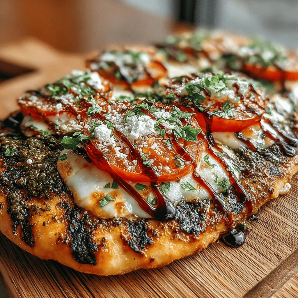 Grilled flatbreads have become a beloved staple in kitchens and at gatherings, celebrated for their versatility and flavor. These delightful creations can serve as appetizers, main dishes, or even as a base for a vibrant summer meal. One standout recipe that encapsulates the essence of grilled flatbreads is the Grilled Tomato & Pesto Flatbread. This dish perfectly marries the freshness of ripe tomatoes with the aromatic richness of basil pesto, creating a taste sensation that is both simple and sophisticated.