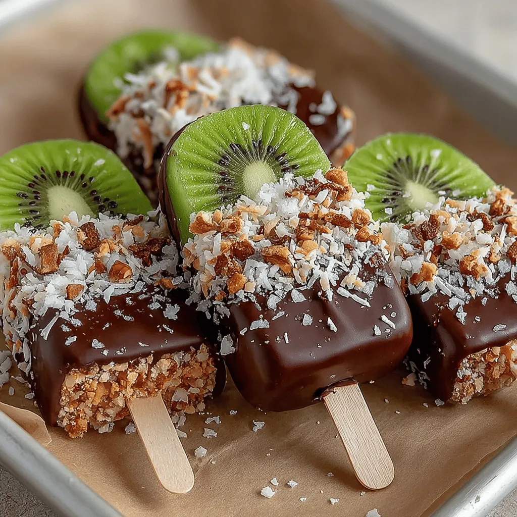 Once you’ve dipped your kiwi slices in rich dark chocolate, the next crucial step is freezing them. Freezing the pops not only solidifies the chocolate coating but also enhances the texture and flavors. Aim for a freezing time of at least 2 hours, but for the best results, consider leaving them in the freezer for up to 4 hours. This allows the chocolate to set firmly, resulting in a satisfying crunch when bitten into. Additionally, a longer freezing time can help the kiwi’s natural sweetness intensify, creating a harmonious blend of flavors when combined with the chocolate.