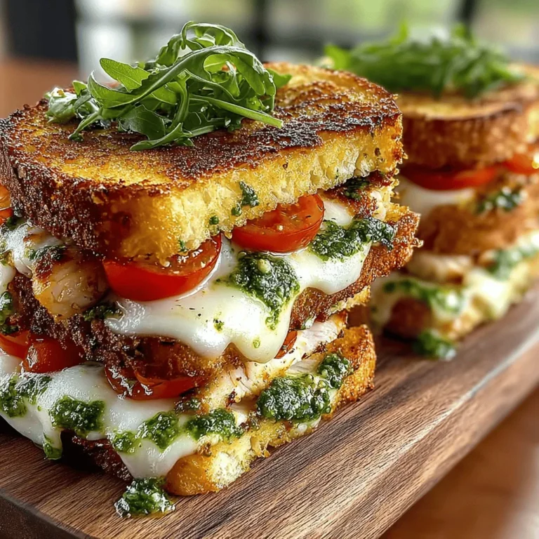 Basil Pesto Chicken & Tomato Sandwiches are a delightful culinary creation that combines the vibrant flavors of homemade basil pesto, succulent chicken, and fresh tomatoes, all encased in crusty bread. This sandwich is not just a meal; it's an experience that captures the essence of summer with every bite. Perfect for a quick lunch, a satisfying dinner, or a charming picnic treat, this recipe is a versatile choice that showcases the best of seasonal produce and fragrant herbs.