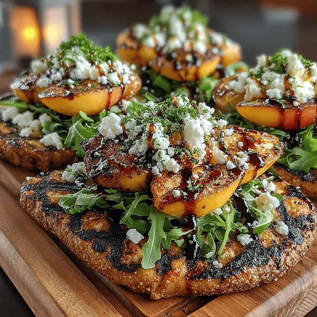 When it comes to summer meals, few dishes can compete with the vibrant and refreshing Grilled Peach and Chicken Flatbread. This recipe not only tantalizes your taste buds with its unique blend of flavors but also offers a delightful way to enjoy the season's freshest ingredients. The combination of sweet, juicy peaches and savory, grilled chicken creates a culinary experience that marries the best of both worlds. With the added crunch of flatbread and the creaminess of goat cheese, each bite is an adventure in flavor and texture.