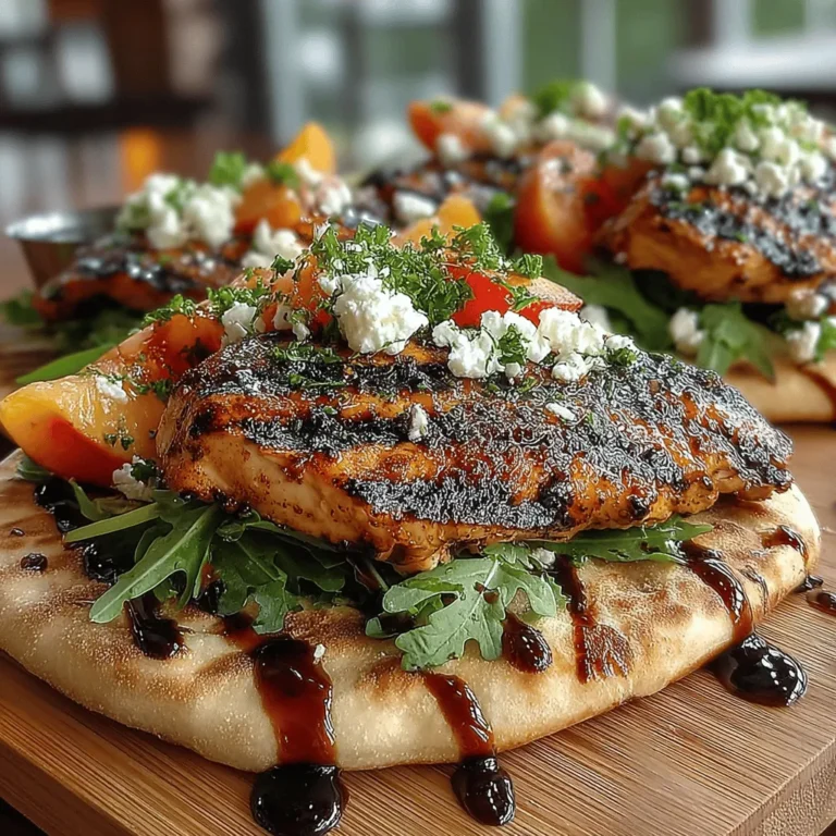 When it comes to summer meals, few dishes can compete with the vibrant and refreshing Grilled Peach and Chicken Flatbread. This recipe not only tantalizes your taste buds with its unique blend of flavors but also offers a delightful way to enjoy the season's freshest ingredients. The combination of sweet, juicy peaches and savory, grilled chicken creates a culinary experience that marries the best of both worlds. With the added crunch of flatbread and the creaminess of goat cheese, each bite is an adventure in flavor and texture.