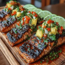 The allure of tropical flavors is undeniable, especially as the warm months roll in and outdoor grilling becomes a staple of culinary life. The combination of grilled salmon paired with a vibrant pineapple salsa evokes images of sun-soaked beaches and lush, tropical landscapes. This dish is not only a feast for the senses but also a celebration of health and freshness—making it a perfect addition to both casual family dinners and special gatherings.