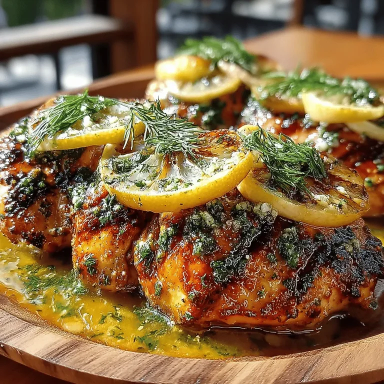 Grilled chicken has long been a beloved staple in kitchens and backyards around the world. Its versatility allows it to shine in various cuisines and meal types, from casual weeknight dinners to elegant gatherings. One of the most appealing aspects of grilled chicken is its ability to absorb flavors, making it a perfect canvas for a myriad of marinades and seasonings. Among the many delicious preparations, Zesty Lemon Dill Grilled Chicken stands out as a particularly refreshing option, especially as the warmer months roll in. This dish not only tantalizes the taste buds but also brings a burst of summer vibes to your dining table.