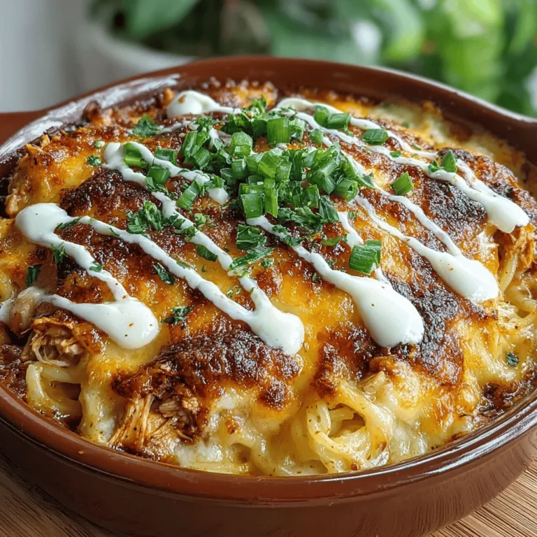 If you're searching for a dish that combines the comforting familiarity of pasta with the bold, zesty flavors of buffalo chicken, look no further than Cheesy Buffalo Chicken Spaghetti Bake. This hearty recipe is a culinary delight that appeals to a wide variety of palates, making it an instant favorite for families, friends, and gatherings. The blend of cheesy goodness and spicy kick creates a unique flavor profile that is both satisfying and exciting, making it the perfect addition to your dinner rotation.