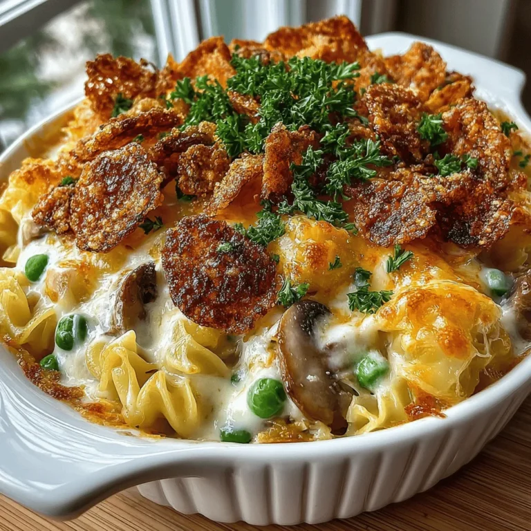 The Classic Tuna Melt Casserole is a delightful dish that seamlessly combines comfort food with convenience, making it a go-to choice for busy weeknights or family gatherings. This rich and creamy casserole features tender macaroni, savory tuna, and a blend of cheeses, all baked to perfection. With minimal preparation and cooking time, this recipe is ideal for anyone looking to whip up a satisfying meal that the whole family will love. In this article, we will explore the ingredients, preparation steps, and the delectable flavors that make this casserole a standout addition to your recipe collection.