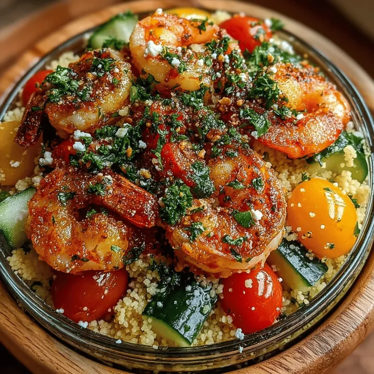 Salads have long been celebrated as a cornerstone of healthy eating, offering a versatile canvas for flavors, textures, and nutrients. They can serve as a light lunch, a side dish, or even a main course, making them a popular choice for a variety of occasions, from casual picnics to elegant dinner parties. One such standout salad that captures the essence of freshness and satisfying flavors is the Zesty Lemon Garlic Couscous Salad with Shrimp. This delightful dish combines the bright, zesty notes of lemon, the succulent taste of shrimp, and a medley of colorful vegetables, creating a refreshing meal that is both nutritious and appealing.