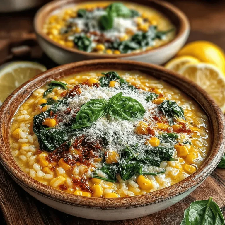 The key to a flavorful risotto begins with a well-prepared broth. For this Golden Sweet Corn Risotto, you can use vegetable broth to keep it light and vibrant. Start by heating your chosen broth in a saucepan over a low flame. Keeping the broth warm throughout the cooking process is essential; it allows the rice to absorb the liquid gradually and evenly, ensuring a creamy texture without shocking the grains with cold liquid.