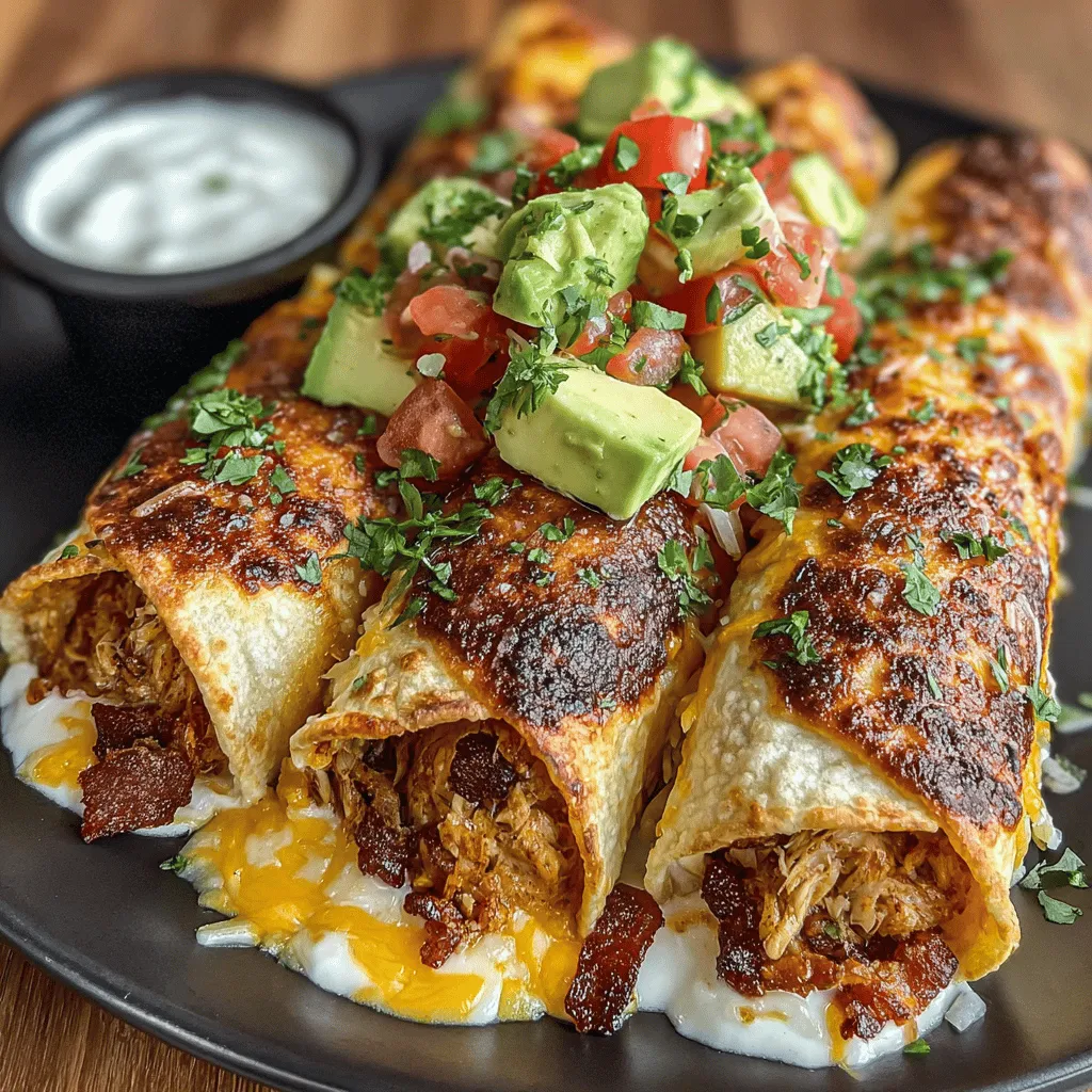 There’s something truly magical about the combination of chicken, bacon, and ranch dressing – it’s like a symphony of flavors that dances on your taste buds. I still remember the first time I had this delightful trio rolled into a taquito. It was at a family gathering, and I was instantly hooked. As I watched my loved ones devour these crispy little rolls, I knew I had to recreate them in my own kitchen. Today, I’m excited to share my version of Crunchy Chicken Bacon Ranch Taquitos with you – a recipe that’s not only simple to make but also guaranteed to become a family favorite.