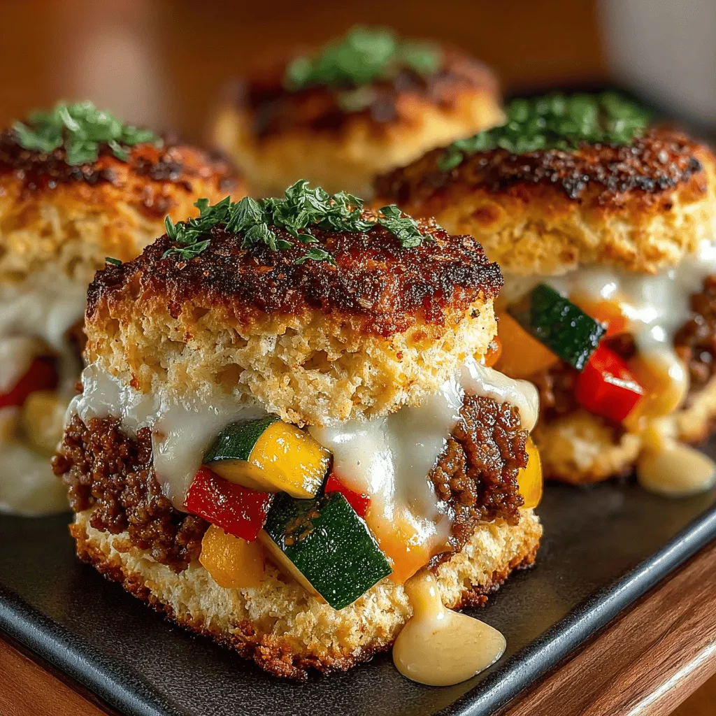 In the quest for a meal that is not only delicious but also healthy and fun for the entire family, Mini Turkey and Veggie Biscuit Stacks emerge as a standout option. Imagine a delightful combination of savory ground turkey paired with fresh, colorful vegetables, all nestled between fluffy biscuit layers. This recipe offers a wholesome balance of flavors and textures, making it an enticing choice for family dinners or casual gatherings. The appeal lies not just in its taste but also in the ease of preparation, ensuring that even the busiest of weeknights can be filled with home-cooked goodness.