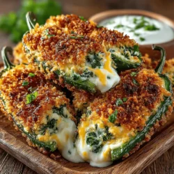 Jalapeño poppers have carved their niche as a beloved appetizer, often gracing tables at parties, game days, and family gatherings. Their irresistible combination of heat and creaminess makes them a crowd favorite, appealing to both spice enthusiasts and those who appreciate cheesy snacks. These delightful bites not only satisfy the palate but also bring an element of fun and excitement to any social event. Among the myriad of jalapeño popper variations, the Spicy Crunchy Cheddar Jalapeño Poppers stand out for their simplicity and deliciousness, elevating the traditional recipe with a crunchy twist.