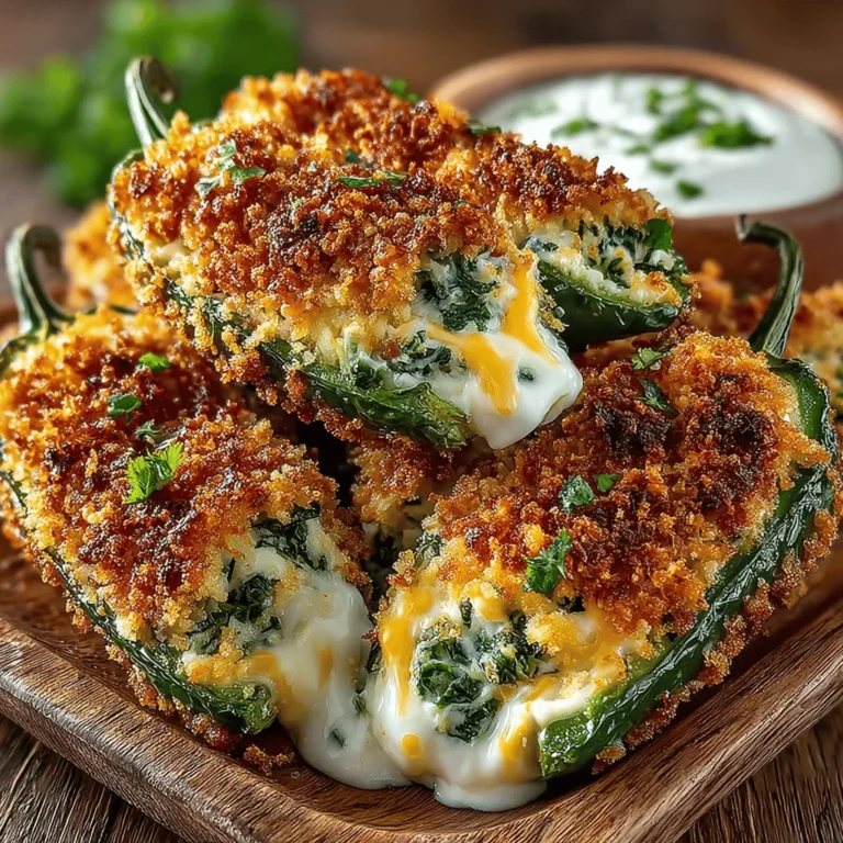 Jalapeño poppers have carved their niche as a beloved appetizer, often gracing tables at parties, game days, and family gatherings. Their irresistible combination of heat and creaminess makes them a crowd favorite, appealing to both spice enthusiasts and those who appreciate cheesy snacks. These delightful bites not only satisfy the palate but also bring an element of fun and excitement to any social event. Among the myriad of jalapeño popper variations, the Spicy Crunchy Cheddar Jalapeño Poppers stand out for their simplicity and deliciousness, elevating the traditional recipe with a crunchy twist.