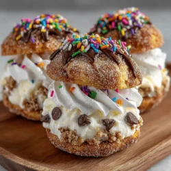 When it comes to desserts that evoke joy and nostalgia, few can rival the delightful charm of churros. Now, imagine that familiar taste transformed into a cookie, featuring a luscious frozen yogurt filling that offers a refreshing twist. Introducing Frosty Churro Cookie Coins—an innovative dessert that marries the crispy, cinnamon-sugar-coated goodness of churros with the comforting chewiness of cookies. This dessert is not only a feast for the taste buds but also a visual treat, making it the perfect centerpiece for various occasions, whether you're hosting a lively party, enjoying a cozy family gathering, or simply indulging in a sweet treat after a long day.