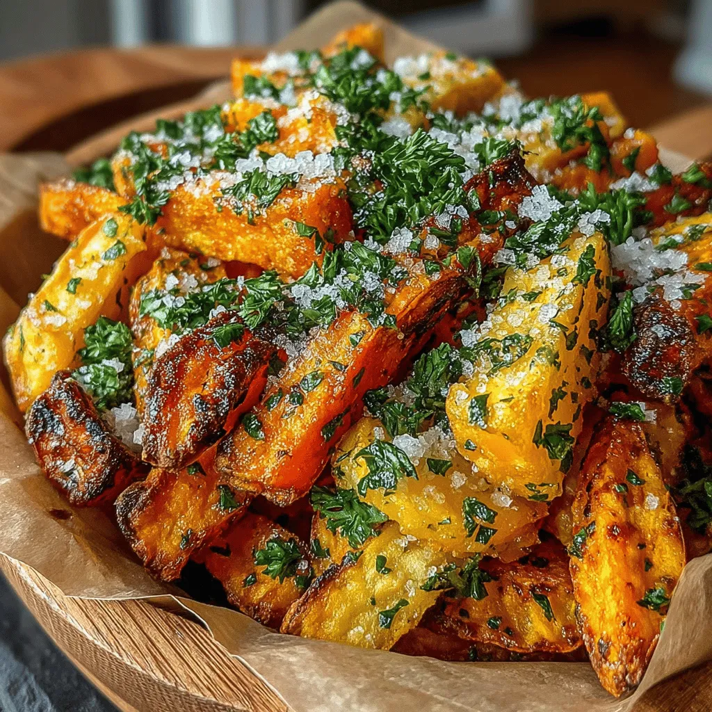 In recent years, sweet potato fries have surged in popularity, earning their place as a beloved alternative to traditional potato fries. Not only do they provide a vibrant color and unique flavor, but they also offer a healthier option for those seeking to indulge in a comforting side dish without the guilt. The natural sweetness of sweet potatoes pairs beautifully with the savory notes of garlic and fresh herbs, creating a mouthwatering combination that elevates this dish to a whole new level. For both casual cooks and culinary enthusiasts, this recipe is not only straightforward but also a guaranteed crowd-pleaser.