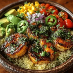 In the realm of vibrant, health-conscious cuisine, the Zesty Shrimp and Avocado Bowl stands out as a delightful option that seamlessly blends flavor, nutrition, and visual appeal. This dish is not only a feast for the eyes but also a wholesome choice for those looking to elevate their meals. Whether you're preparing it for a leisurely lunch, a quick dinner, or as part of your meal prep for the week, this bowl is designed to please. Packed with a variety of fresh ingredients, the Zesty Shrimp and Avocado Bowl encapsulates the essence of modern cooking—simple, nutritious, and delicious.