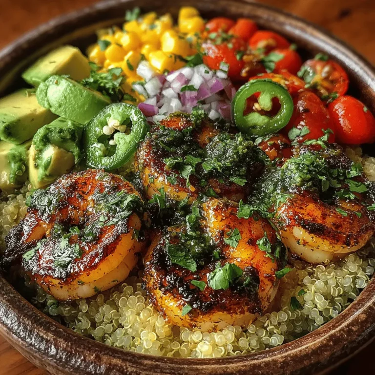 In the realm of vibrant, health-conscious cuisine, the Zesty Shrimp and Avocado Bowl stands out as a delightful option that seamlessly blends flavor, nutrition, and visual appeal. This dish is not only a feast for the eyes but also a wholesome choice for those looking to elevate their meals. Whether you're preparing it for a leisurely lunch, a quick dinner, or as part of your meal prep for the week, this bowl is designed to please. Packed with a variety of fresh ingredients, the Zesty Shrimp and Avocado Bowl encapsulates the essence of modern cooking—simple, nutritious, and delicious.