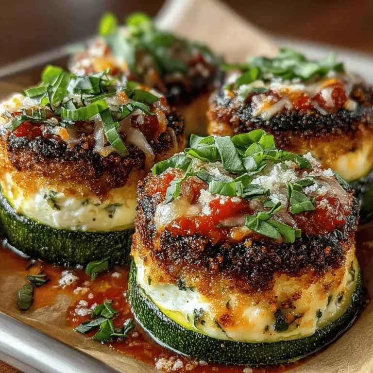 In the world of culinary innovations, the Mini Lasagna Zucchini Stacks stand out as a remarkable fusion of traditional comfort food and modern health-conscious cooking. This dish reimagines the beloved lasagna by substituting the heavy pasta sheets with thinly sliced zucchini, creating a dish that is not only lower in carbohydrates but also brimming with vitamins and nutrients. The result is a mouthwatering, guilt-free meal that satisfies cravings without compromising on flavor or texture.