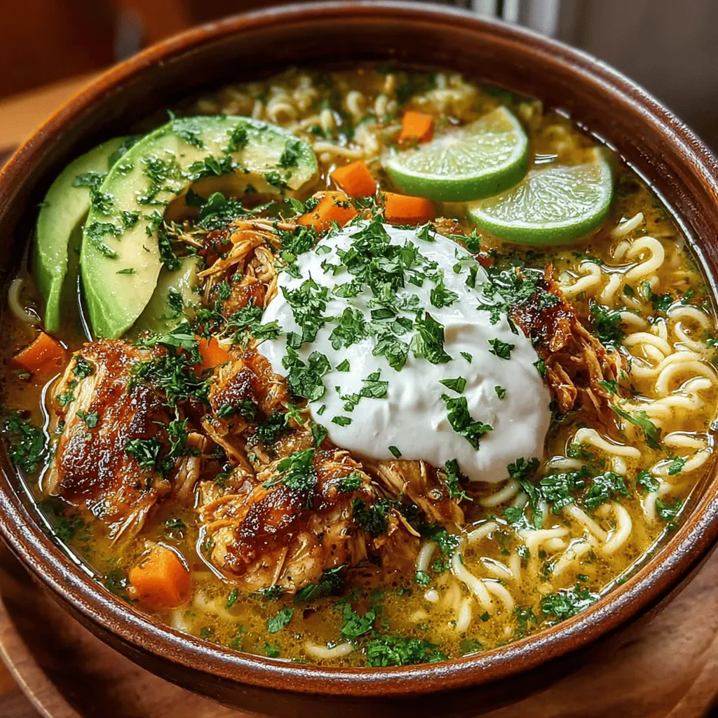 Hatch Chili Chicken Noodle Soup is a comforting dish that perfectly marries the warmth of a classic chicken noodle soup with the vibrant, smoky flavors of Hatch green chilies. Originating from the Hatch Valley in New Mexico, these chilies are celebrated for their unique taste and mild to medium heat, making them an ideal addition to this nourishing meal. This soup is not only a delightful choice for family dinners but also an excellent option for gatherings, where its rich flavors can be enjoyed by everyone.