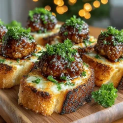 When it comes to appetizers that can charm a crowd, few dishes rival the delightful combination of mini BBQ meatball toasts. These bite-sized treats are a symphony of flavors, combining tender meatballs slathered in a rich barbecue sauce, all nestled on crispy, toasted bread. Ideal for a variety of occasions—be it a lively game day gathering, a festive party, or a cozy family dinner—mini BBQ meatball toasts are guaranteed to please guests of all ages. Their versatility makes them a staple in many households, and they can be tailored to suit different tastes and dietary preferences, ensuring that everyone leaves the table satisfied.