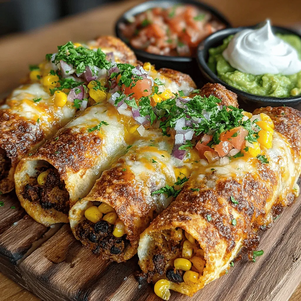 In the realm of quick and delicious meals, Crunchy Black Bean Taquitos stand out as a favorite for busy weeknights, casual gatherings, or simply as a satisfying snack. These delightful taquitos are packed with protein-rich black beans, sweet corn, and a blend of aromatic spices, making them an ideal choice for those seeking a flavorful meal that doesn’t require hours in the kitchen. This recipe offers a vegetarian twist on a classic dish, ensuring that it is a hit among both meat-eaters and plant-based food enthusiasts alike. With their crispy exterior and savory filling, Crunchy Black Bean Taquitos are sure to become a staple in your cooking repertoire. Let’s delve into the ingredients, preparation steps, and everything you need to know to create these crispy delights at home.