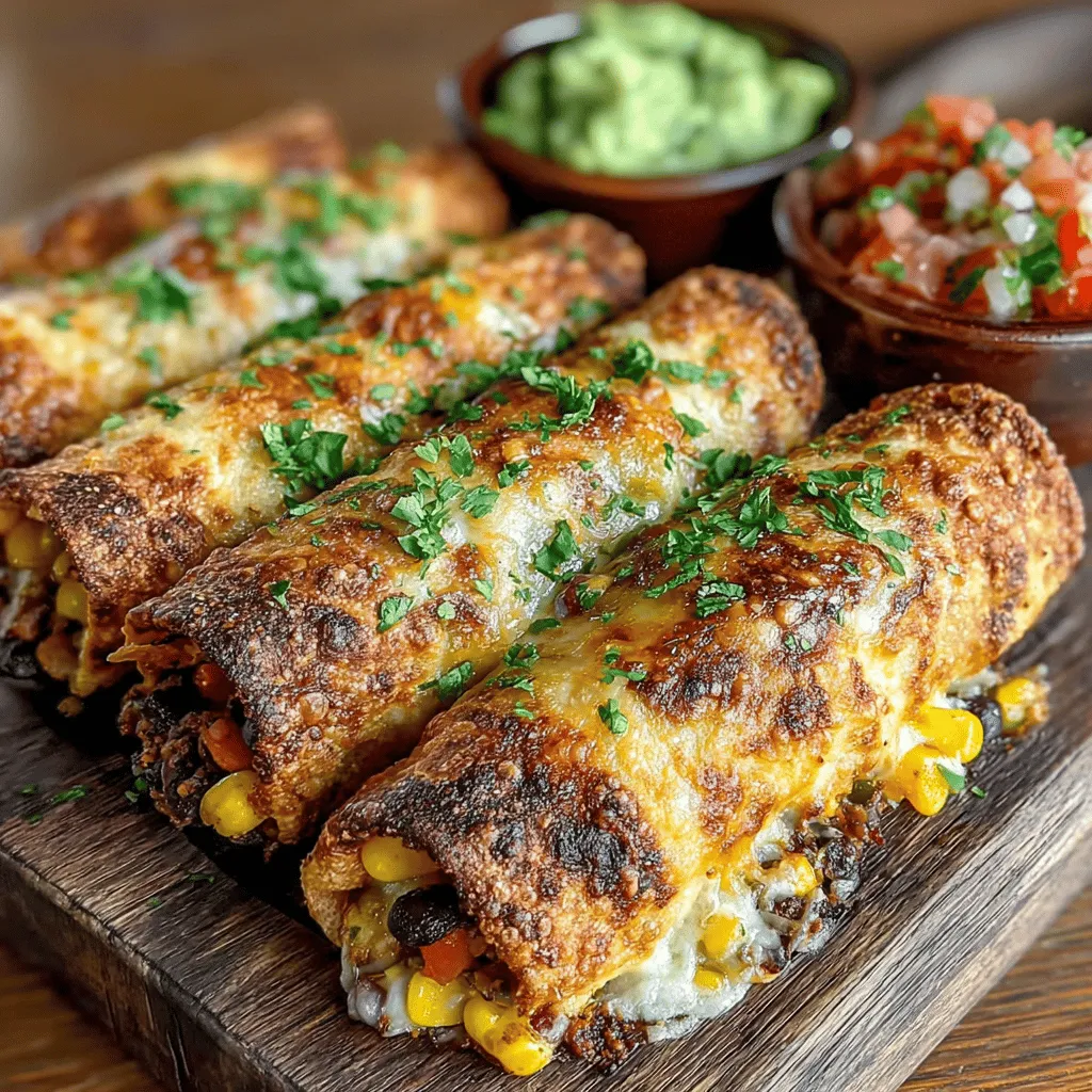 In the realm of quick and delicious meals, Crunchy Black Bean Taquitos stand out as a favorite for busy weeknights, casual gatherings, or simply as a satisfying snack. These delightful taquitos are packed with protein-rich black beans, sweet corn, and a blend of aromatic spices, making them an ideal choice for those seeking a flavorful meal that doesn’t require hours in the kitchen. This recipe offers a vegetarian twist on a classic dish, ensuring that it is a hit among both meat-eaters and plant-based food enthusiasts alike. With their crispy exterior and savory filling, Crunchy Black Bean Taquitos are sure to become a staple in your cooking repertoire. Let’s delve into the ingredients, preparation steps, and everything you need to know to create these crispy delights at home.