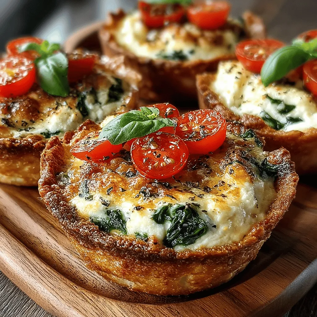 Mini Spinach Ricotta Tortilla Cups are the perfect blend of flavor, nutrition, and fun presentation, making them an excellent choice for a versatile appetizer or a light meal. Whether you're hosting a gathering, preparing a family dinner, or simply looking to enjoy a wholesome snack, these delightful cups offer a unique twist that is sure to impress your guests and satisfy your cravings. The combination of fresh spinach, creamy ricotta, and savory Parmesan creates a harmonious balance of flavors, while the crispy tortilla shells add an exciting texture that elevates the entire dish.