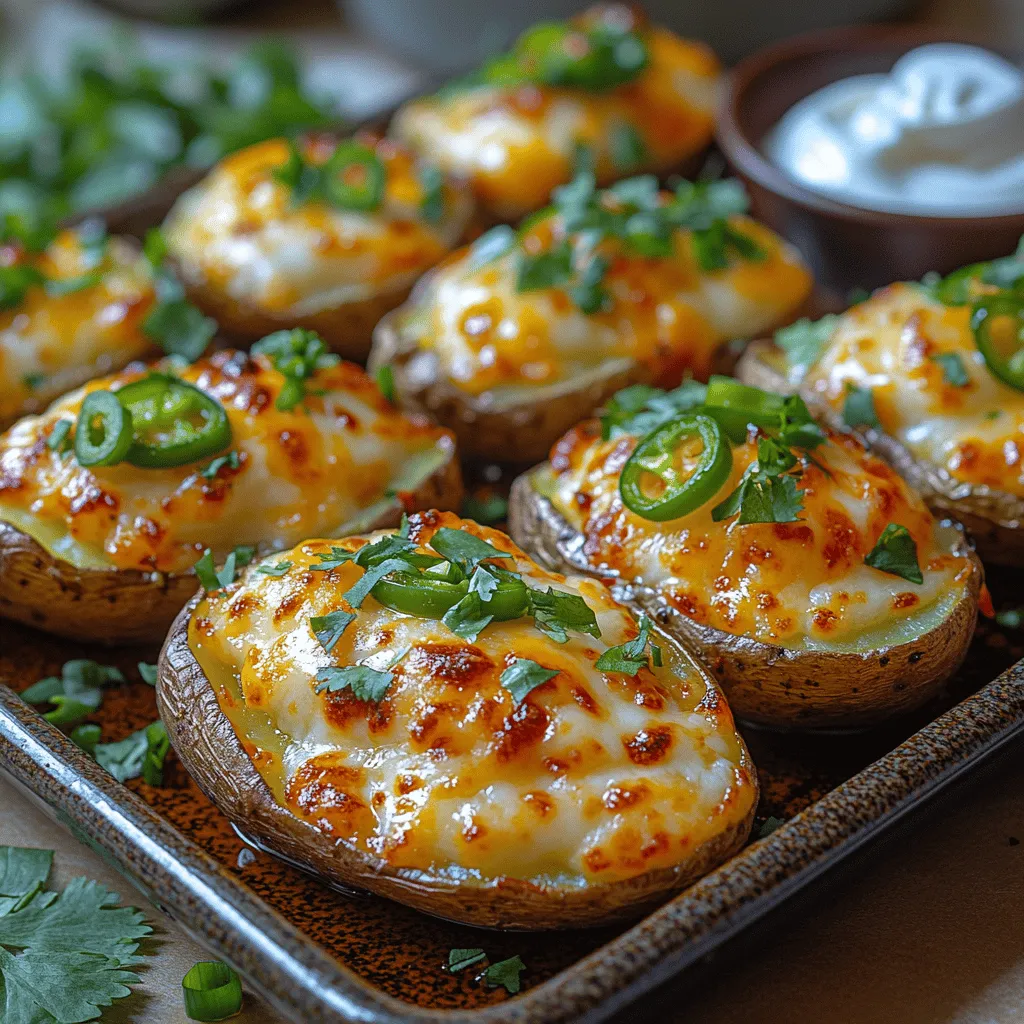 When it comes to appetizers that can truly steal the show, Spicy Mini Cheddar Jalapeño Potato Skins are at the top of the list. Whether you're hosting a game day gathering, a casual family dinner, or an intimate get-together with friends, these delicious bites are sure to impress. The combination of crispy, baked potato skins filled with a spicy, cheesy mixture creates a delightful symphony of flavors and textures that appeals to a wide range of palates. This recipe not only satisfies cravings for something savory but also offers a comforting familiarity, making it a beloved choice for any occasion.
