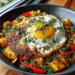 Sweet Potato & Zucchini Hash is a vibrant, flavorful dish that brings together the wholesome goodness of vegetables in a delightful medley. This recipe is not only visually appealing but also tantalizes the taste buds with its combination of sweet, savory, and aromatic flavors. Perfect for any meal—whether it’s a hearty breakfast, a light lunch, or a satisfying dinner—this hash is a versatile staple that can easily adapt to your palate and dietary preferences.