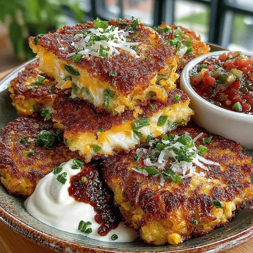 Mini Cheddar Corn Fritter Cakes are a delightful culinary creation that captivates food lovers with their crispy texture and cheesy goodness, complemented by the sweet burst of corn flavor. These fritters are not just a treat for the taste buds; they also embody versatility in every bite. Whether served as an appetizer at a gathering, a snack for a midday pick-me-up, or even a satisfying breakfast item, these fritters are suitable for a variety of occasions. Their appeal lies not only in their deliciousness but also in their simplicity, making them accessible to both novice cooks and seasoned chefs alike.