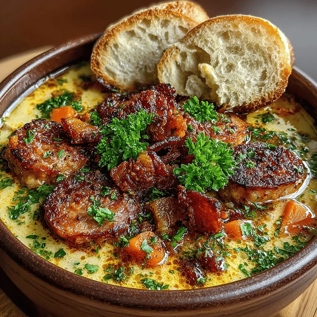 The foundation of any great charcuterie soup lies in the quality and preparation of the meats. Begin by selecting a variety of cured meats that appeal to your palate—think prosciutto, salami, and smoked sausage. The key is to balance richness and flavor without overwhelming the soup's final taste.
